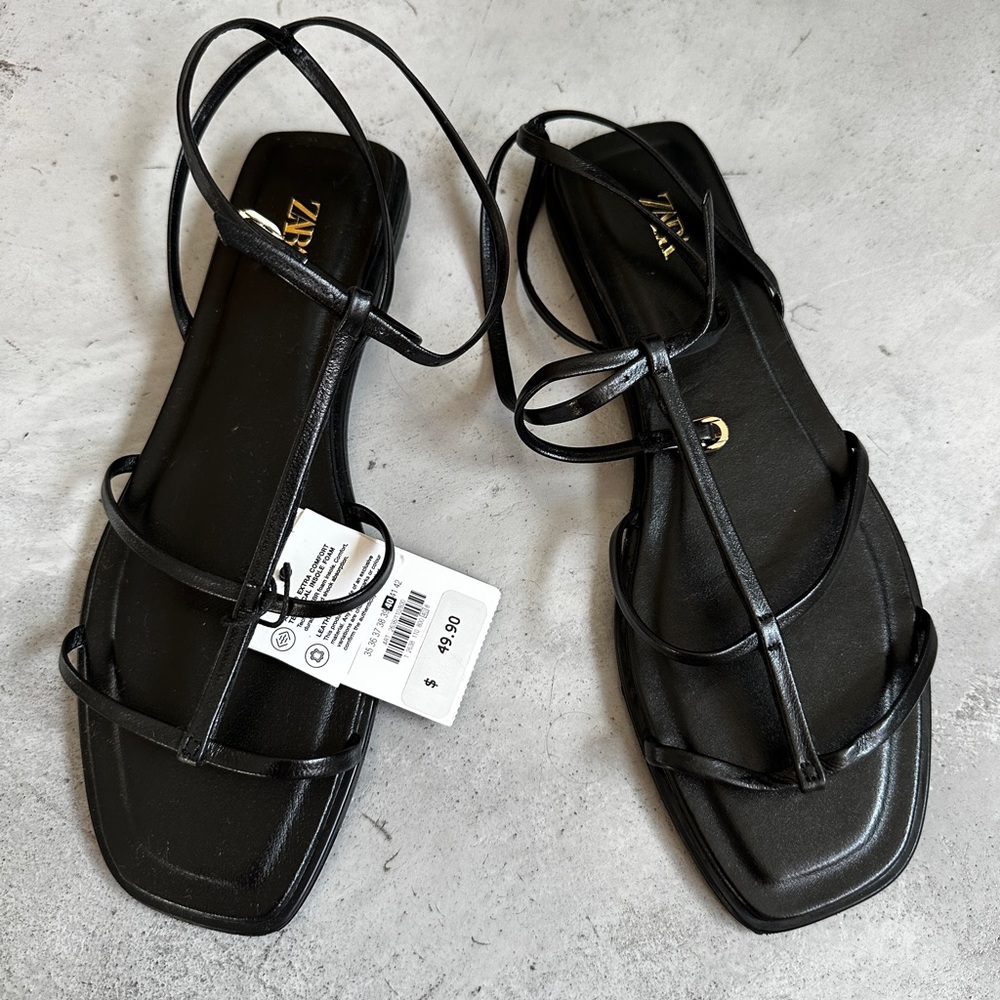 Zara black sandals
